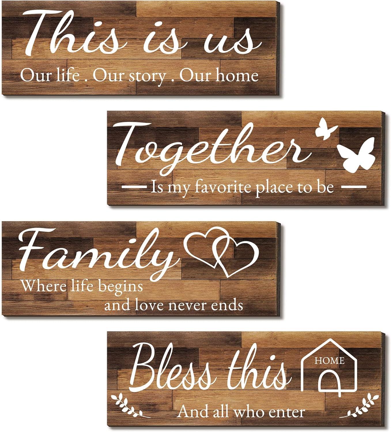 Rustic Wall Decor Showdown: Family Signs for Cozy Homes