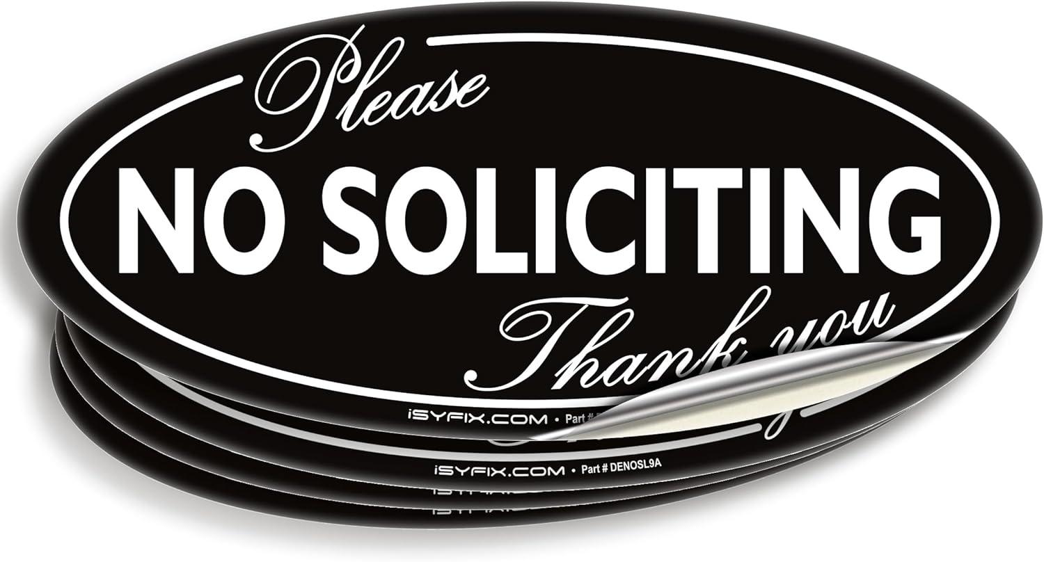 ISYFIX No Soliciting Sign Showdown: Home Security vs. Business