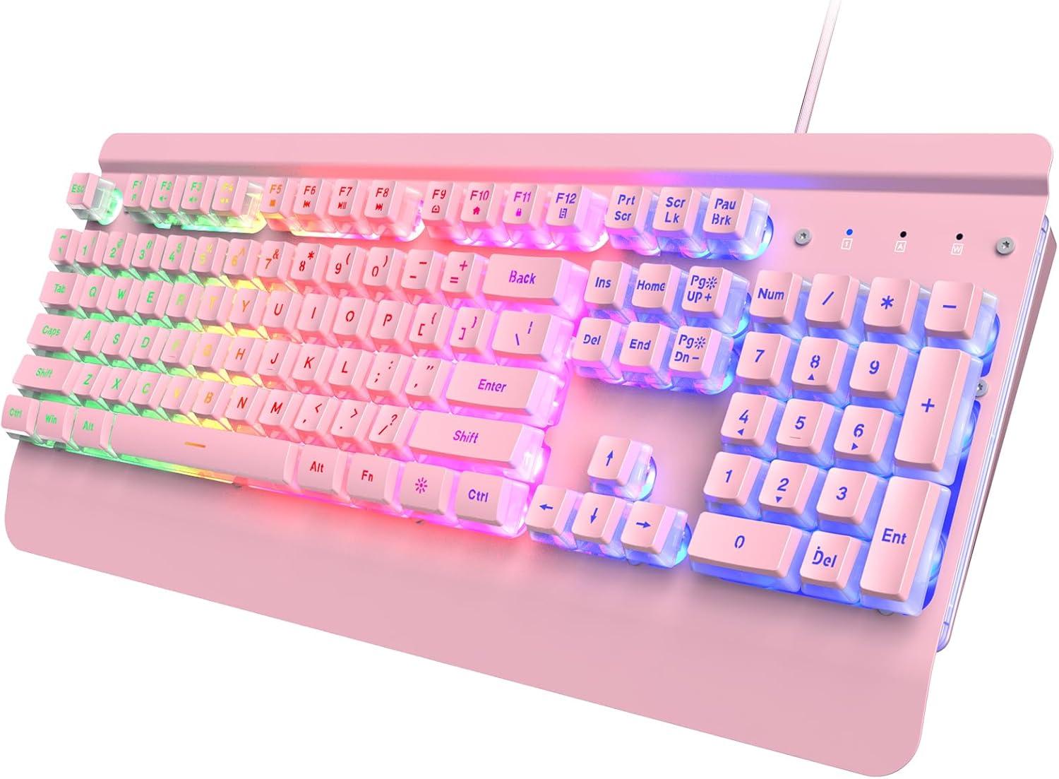 Silent Gaming Keyboards Showdown: Pink Creamy vs. LED Bling