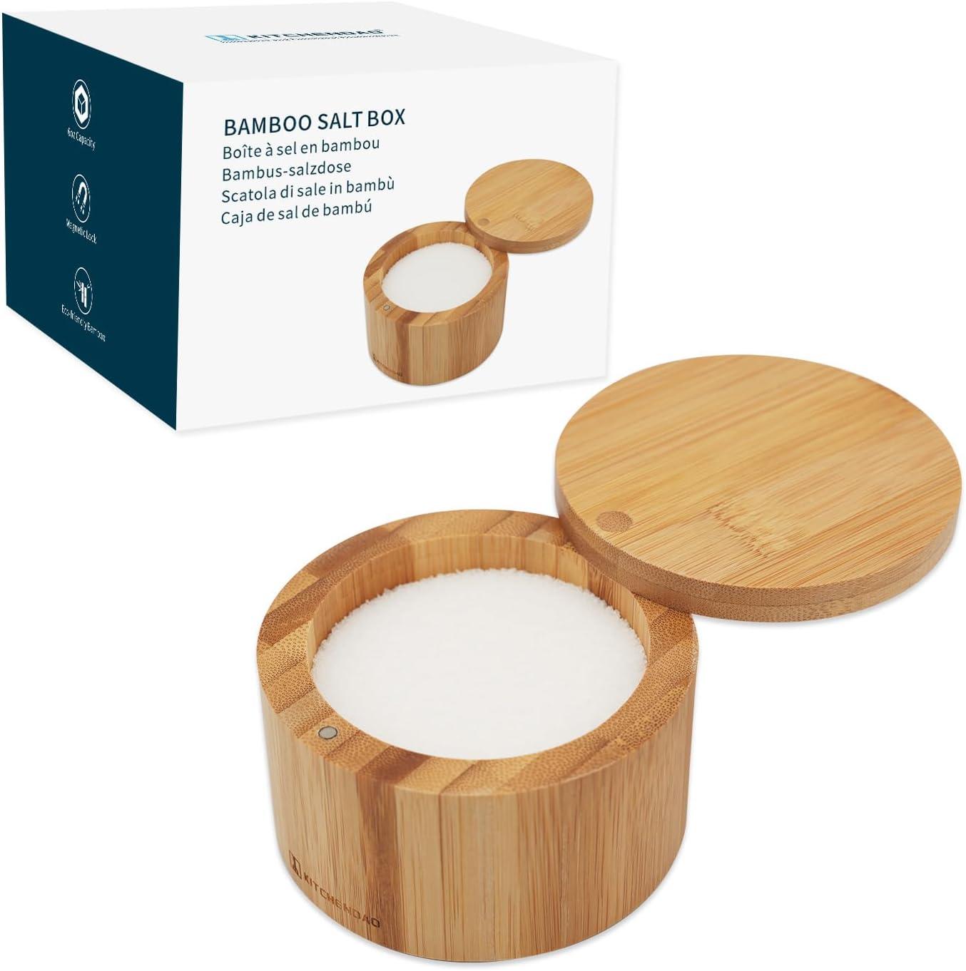 Bamboo Salt Cellar Showdown: Style Meets Spice Storage Needs
