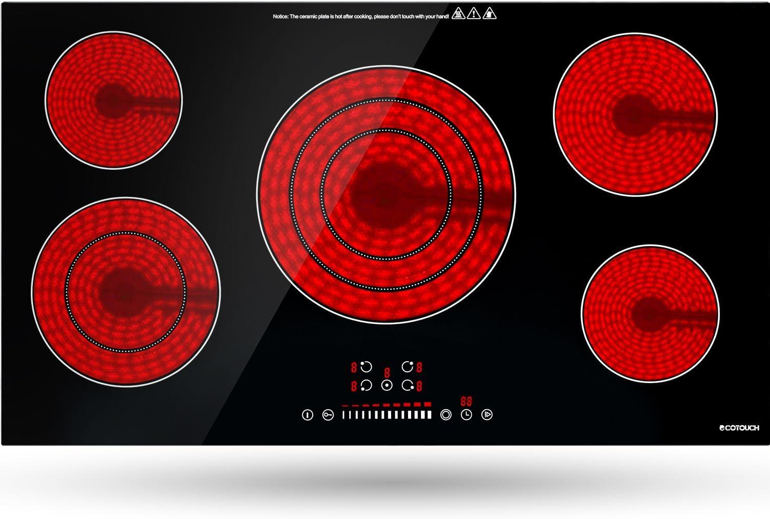 ECOTOUCH 5 Burner Cooktop Showdown: Safety vs. Power Levels