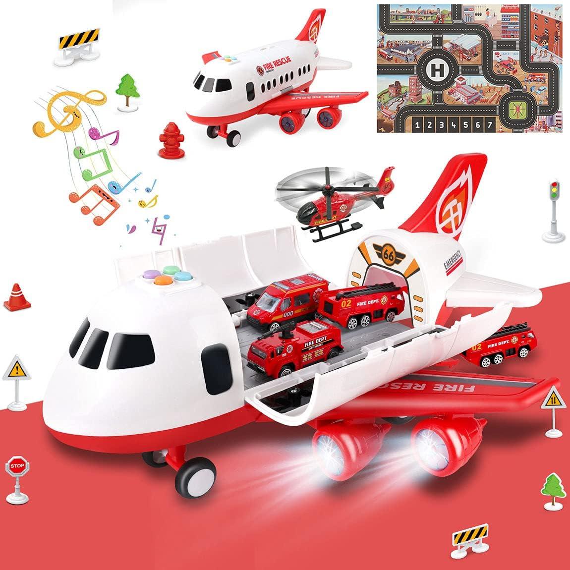 Fire Truck Cars vs. Airplane Toy: A Surprising Playtime Match