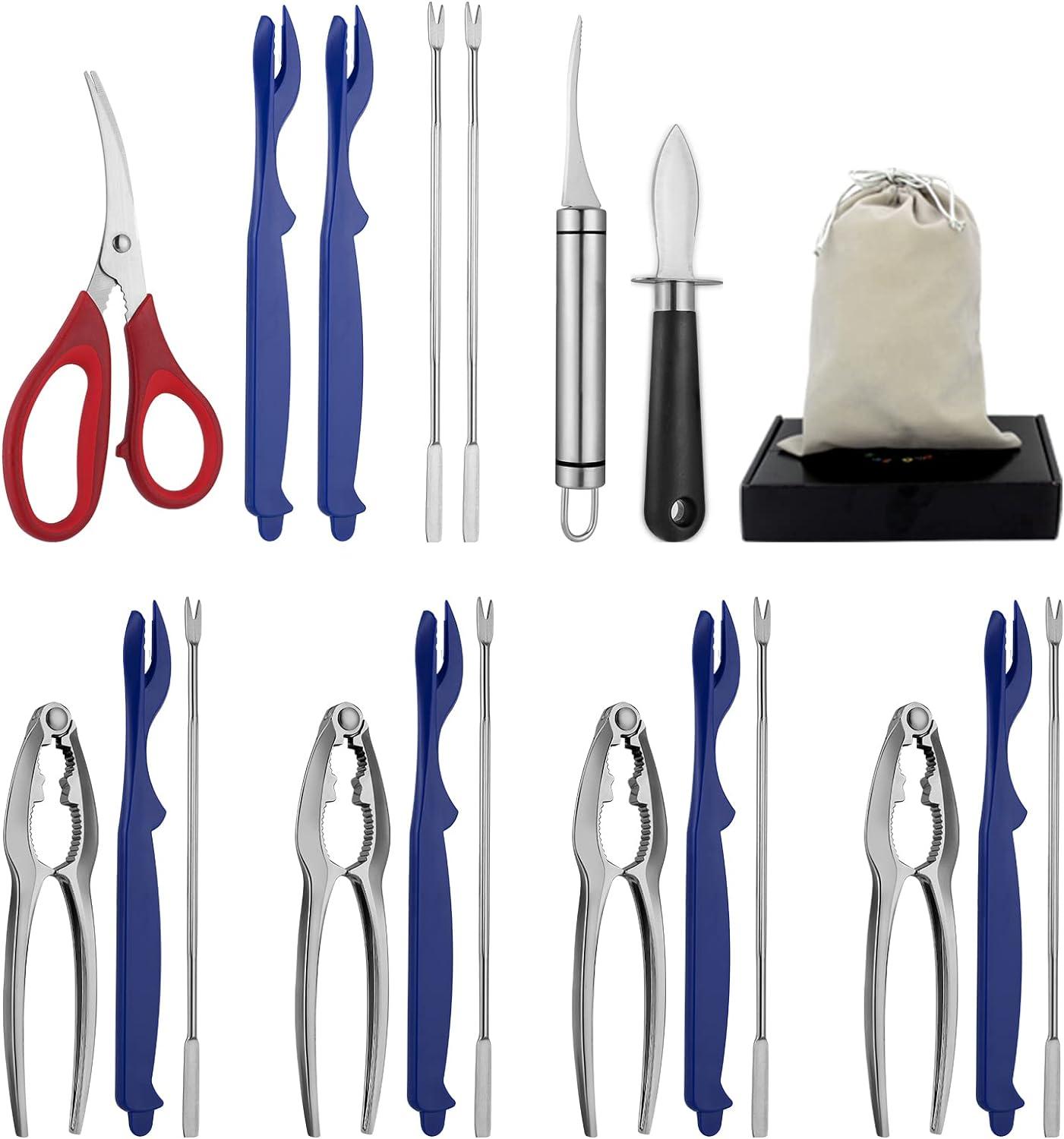 Seafood Tools Showdown: Crackers, Forks, and Scissors Unite!