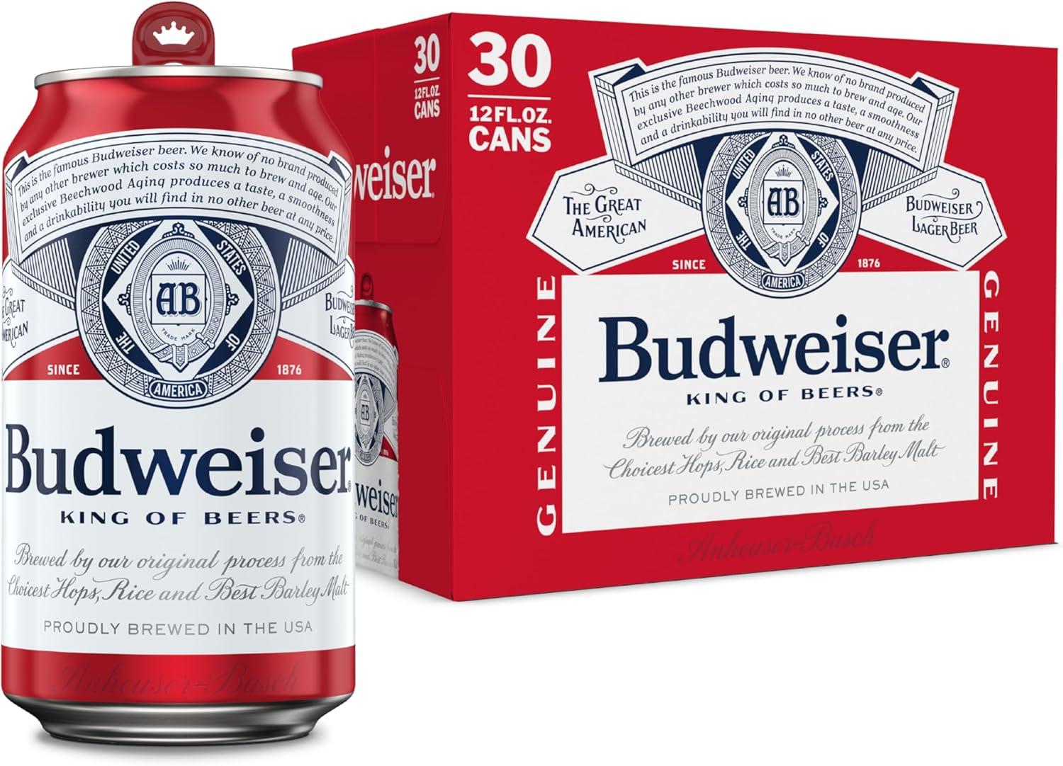 Budweiser 30Pk Cube Showdown: Perfect for Game Day Cheers!