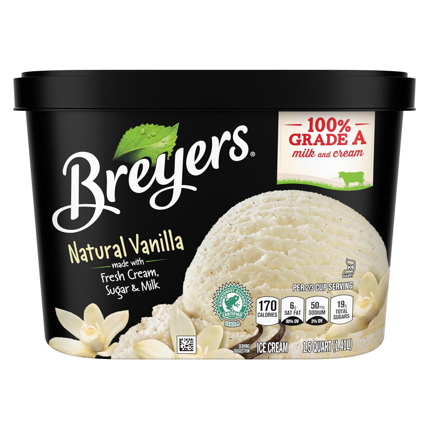Natural Vanilla Showdown: Breyers Ice Cream's Rich Flavor