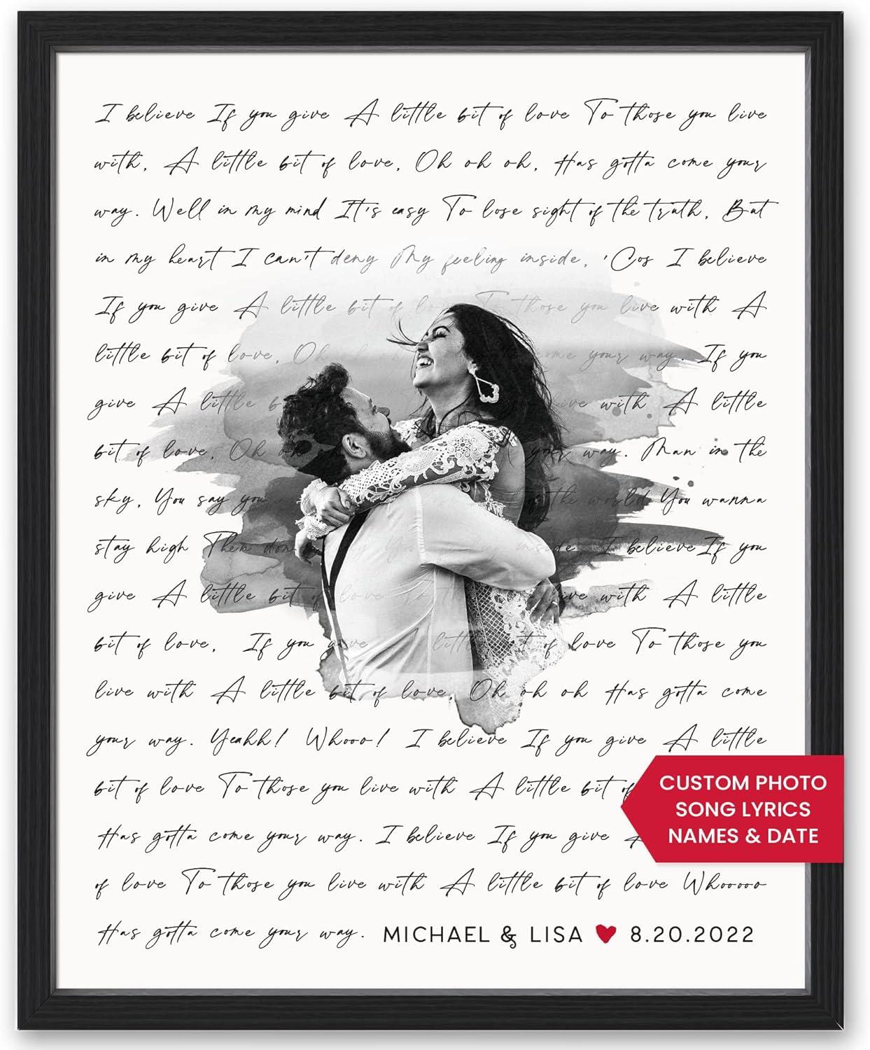 Personalized Wall Art Showdown: Song Lyrics vs. Photo Gifts