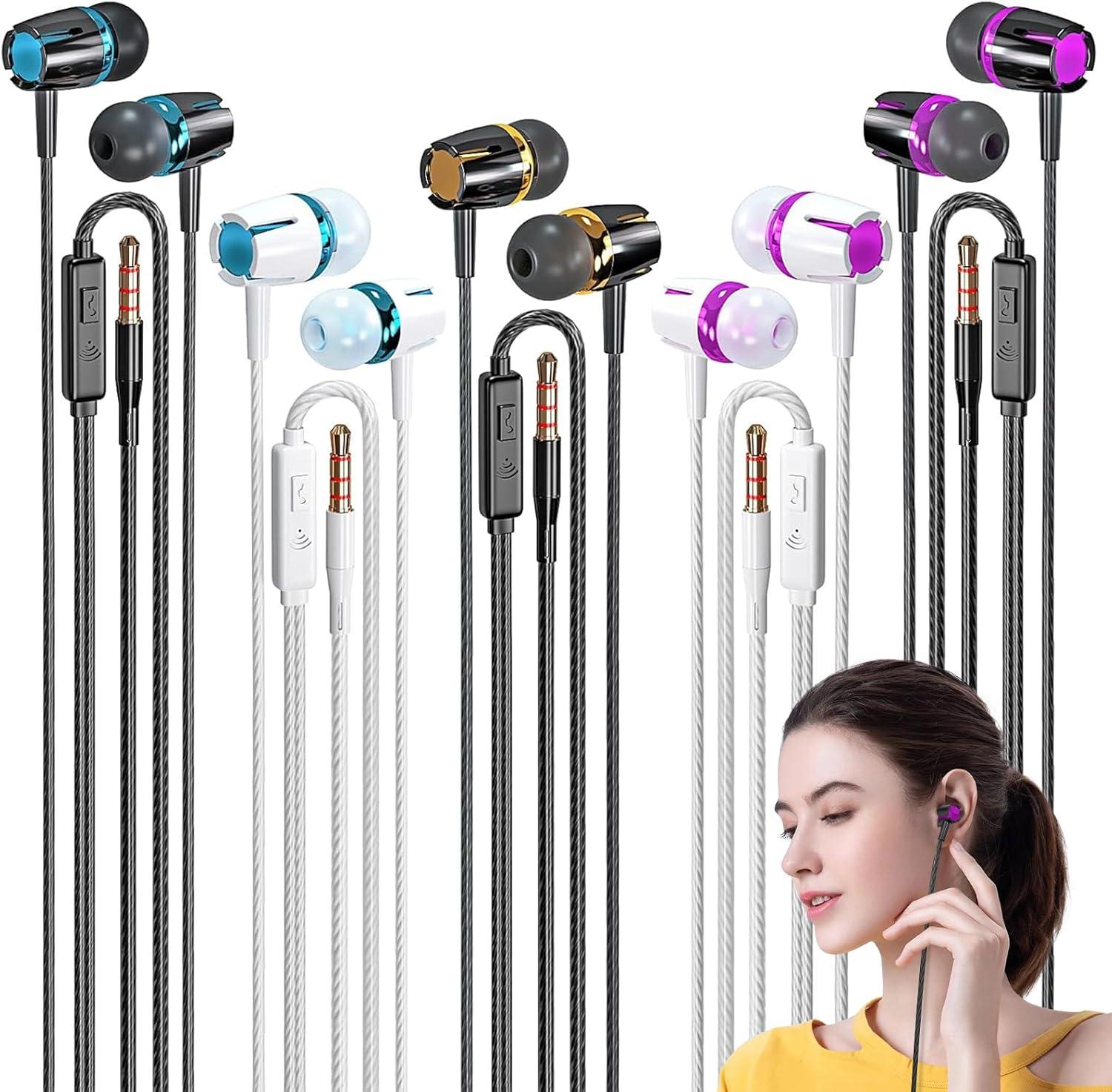 Wow! Compare Rayleigh 5Pack Wired Earbuds With Bass Blocking… Perfect For All Devices!
