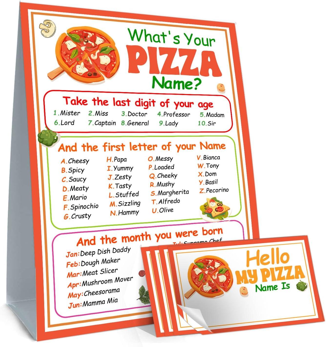Funny Pizza Game Set Showdown: Name Cards & Stickers Tested For Fun Party Activities