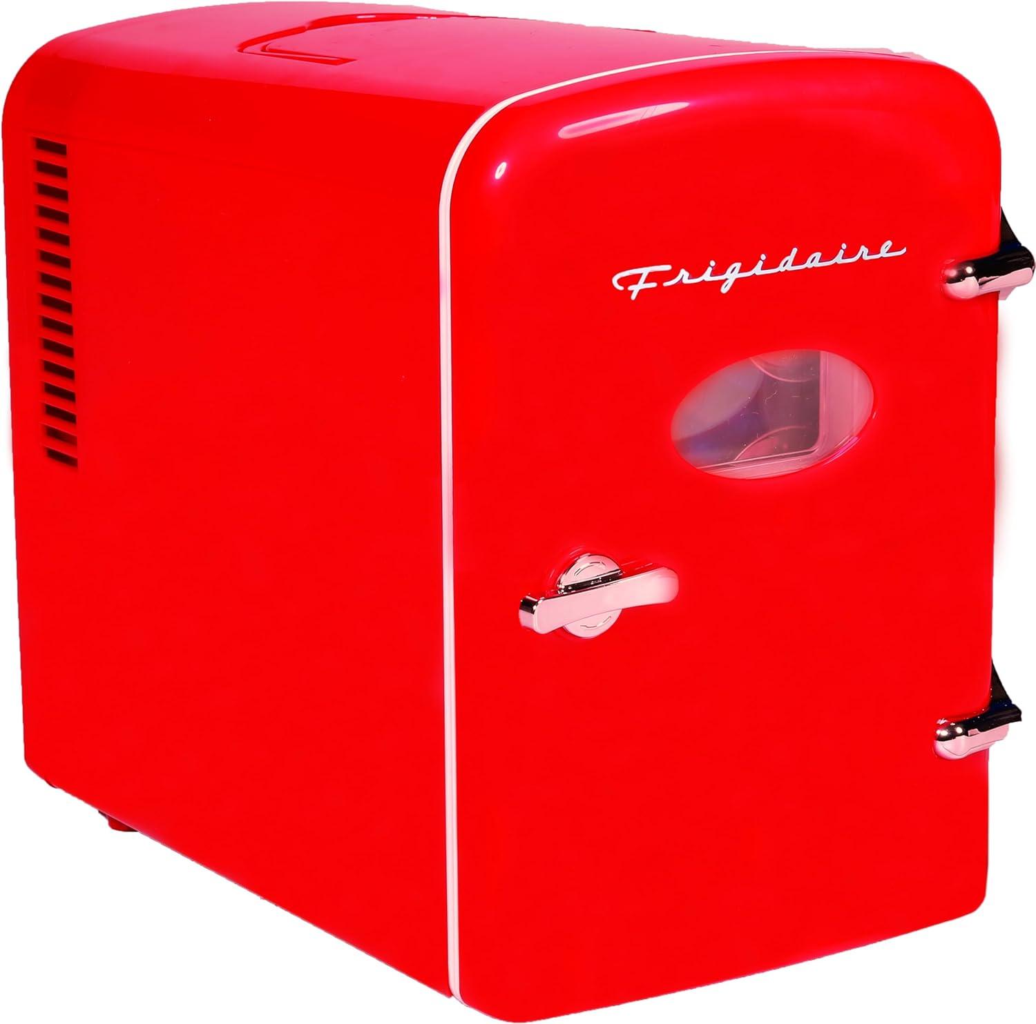 Tested Mini Fridge Versus Insulated Cooler… Red Fridge Fits Six Cans, Dual Power Surprising Portable!