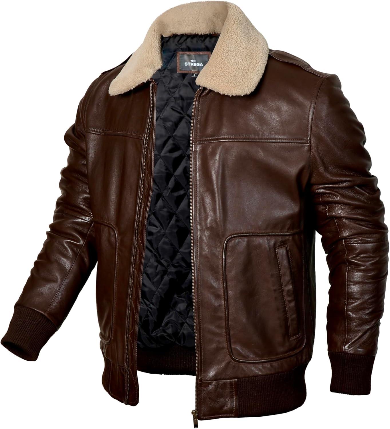 Real Lambskin Versus Sherpa Tested: Men's Brown Bomber Jacket Insight