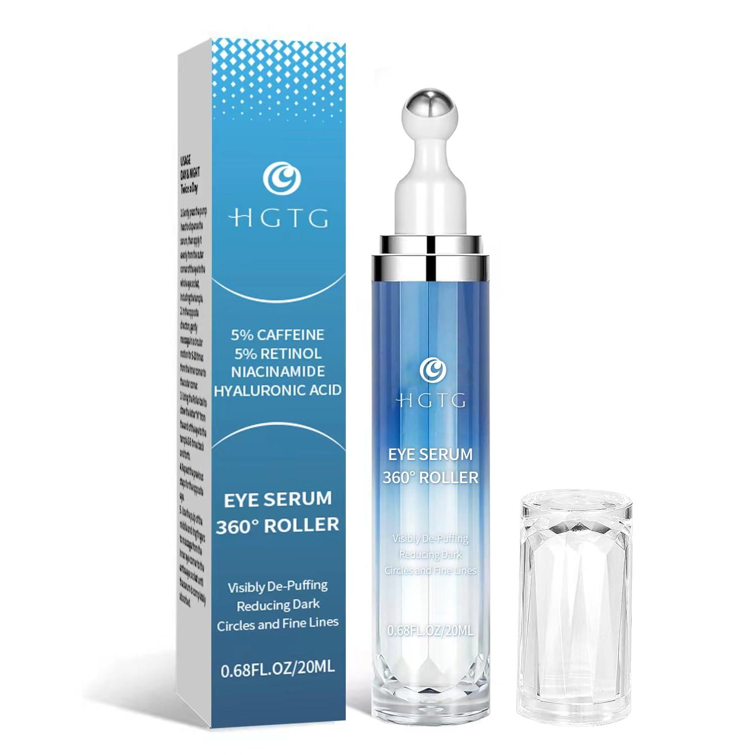 Caffeine-Retinol Eye Fix: 360° Roller Massager Tested Versus Dark Circles...Smarter Under-Eye Care!