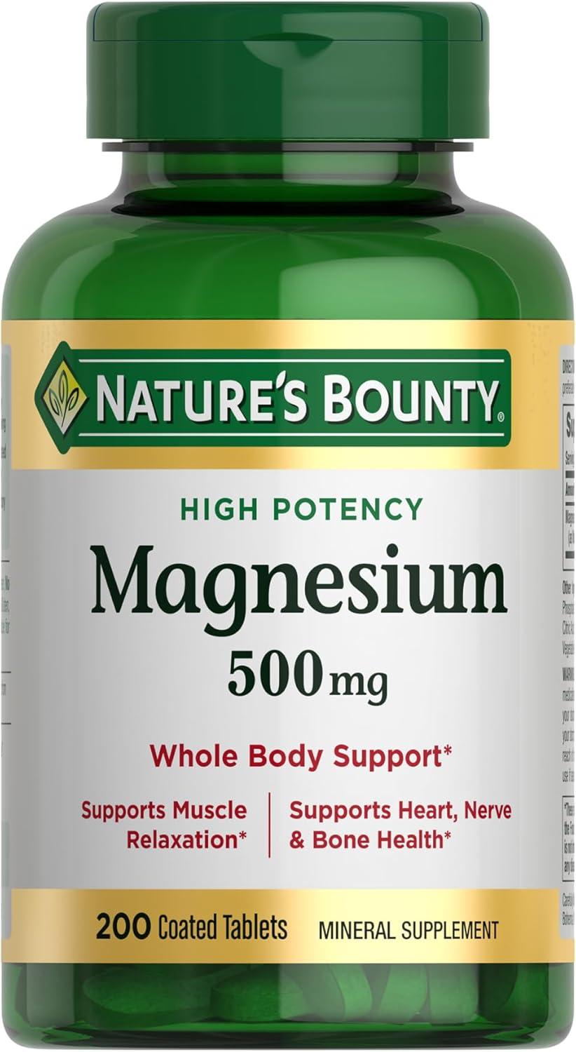 Nature's Bounty Magnesium: Bone Support, Muscle Relief, Tested Versus Needs