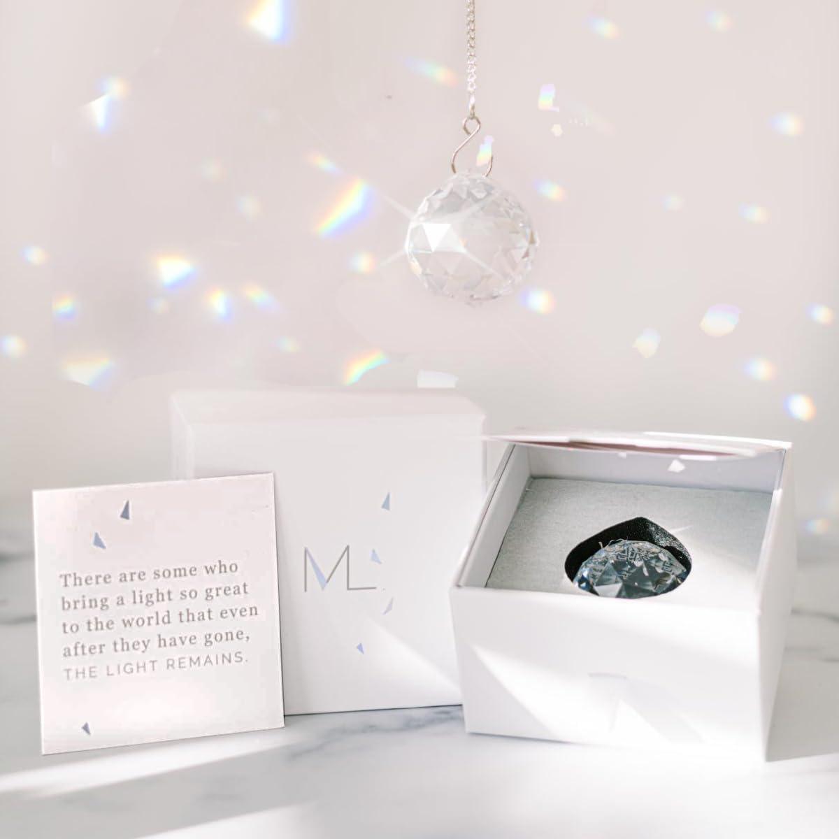 Modern Grief Glass Ornament, Tested-Rainbow Crystals, Unique Memorial, Surprising Insight vs Traditional