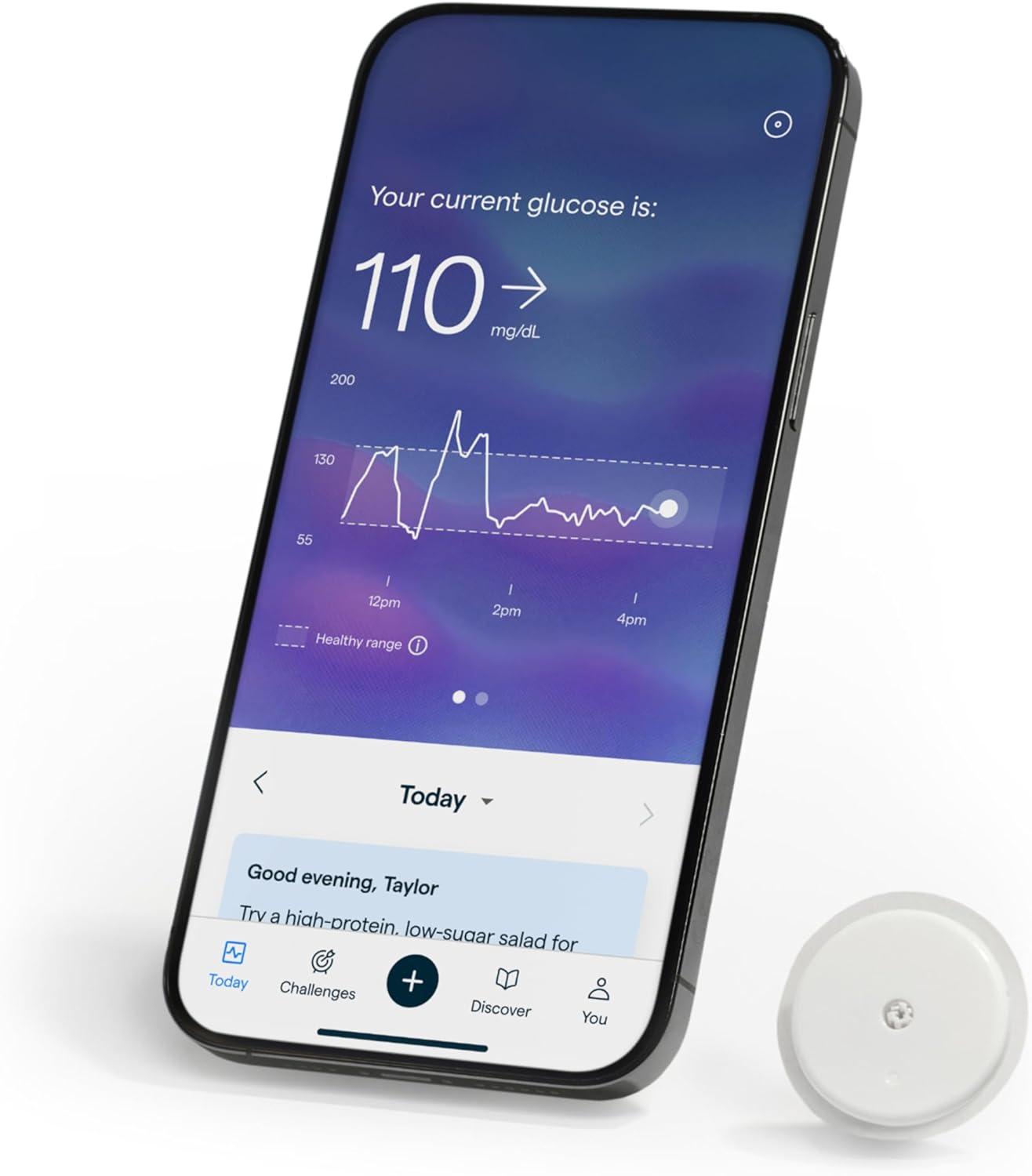 Compare Lingo CGM's 14-day biosensor vs iPhone 11 seamless sync... Surprising food impact insight. US only
