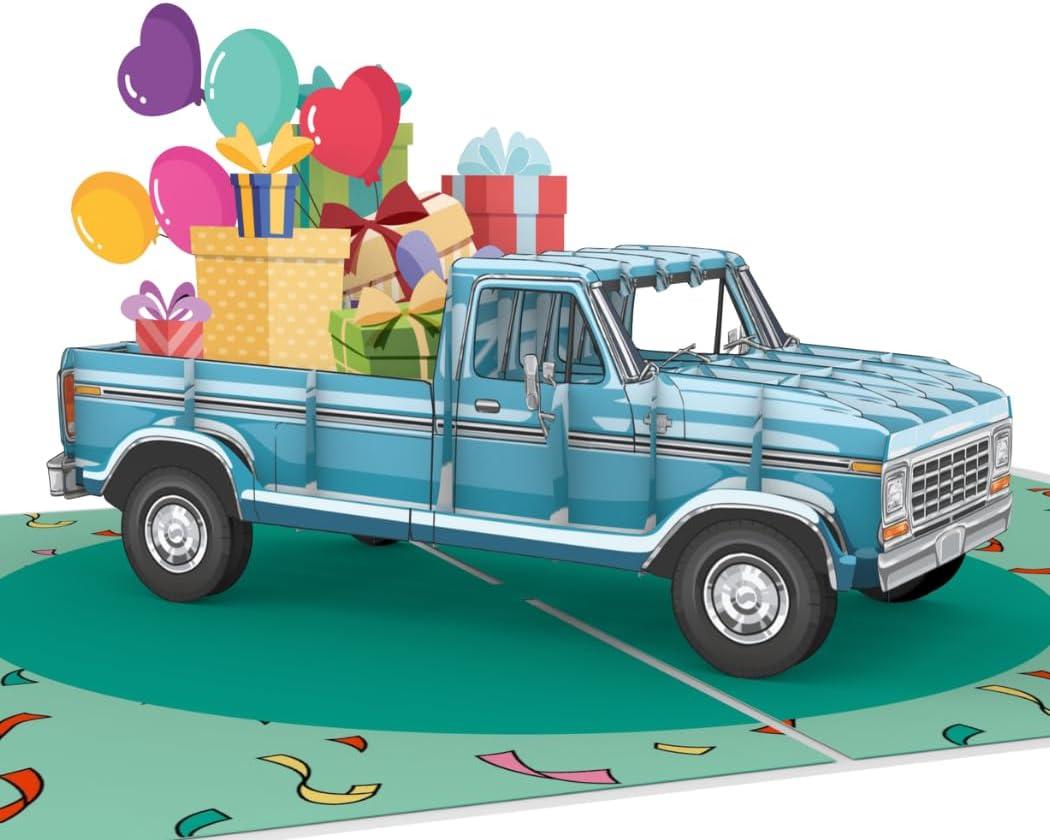 Classic Truck Pop-Up Card Showdown: Handmade Dad's Perfecttested Gift
