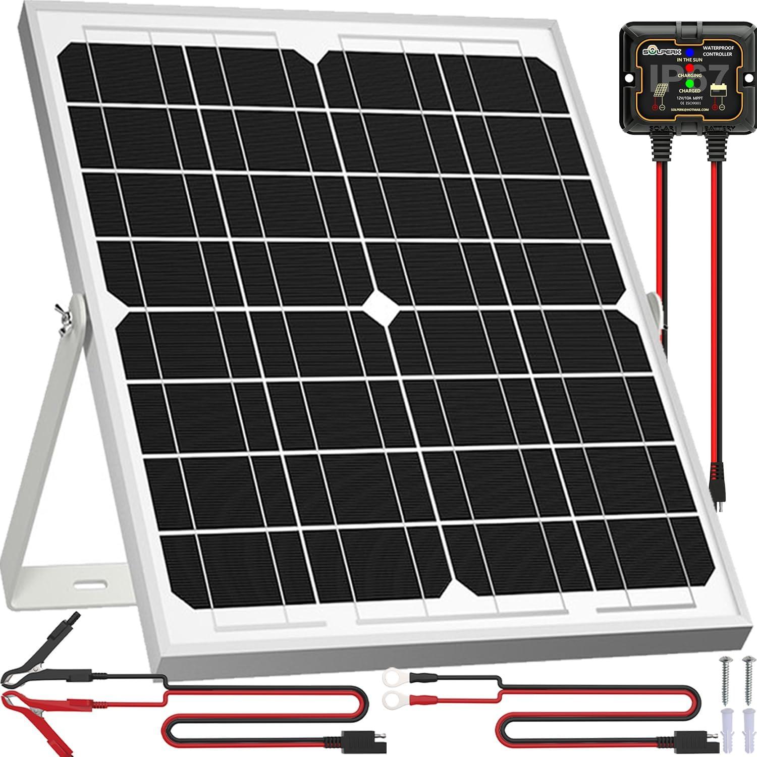 Compare SOLPERK Solar Kit: Tested trickle charger, surprising expandable controller, perfect for marine... RV season update!
