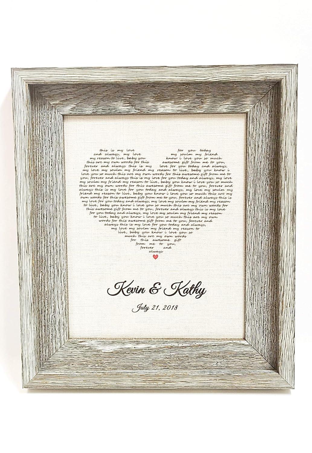 Versus-Linen Lyrics Art: Stunning 4th Gift vs 12th Beneft... Personalized First Dance Styles