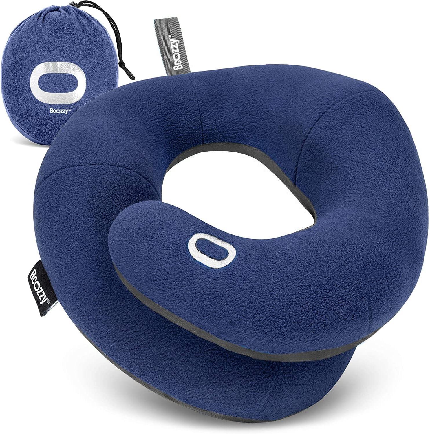 Double-Support Pillow vs. Long Flights: Tested Comfort, Washable, Navy...parenthetical perfection here!