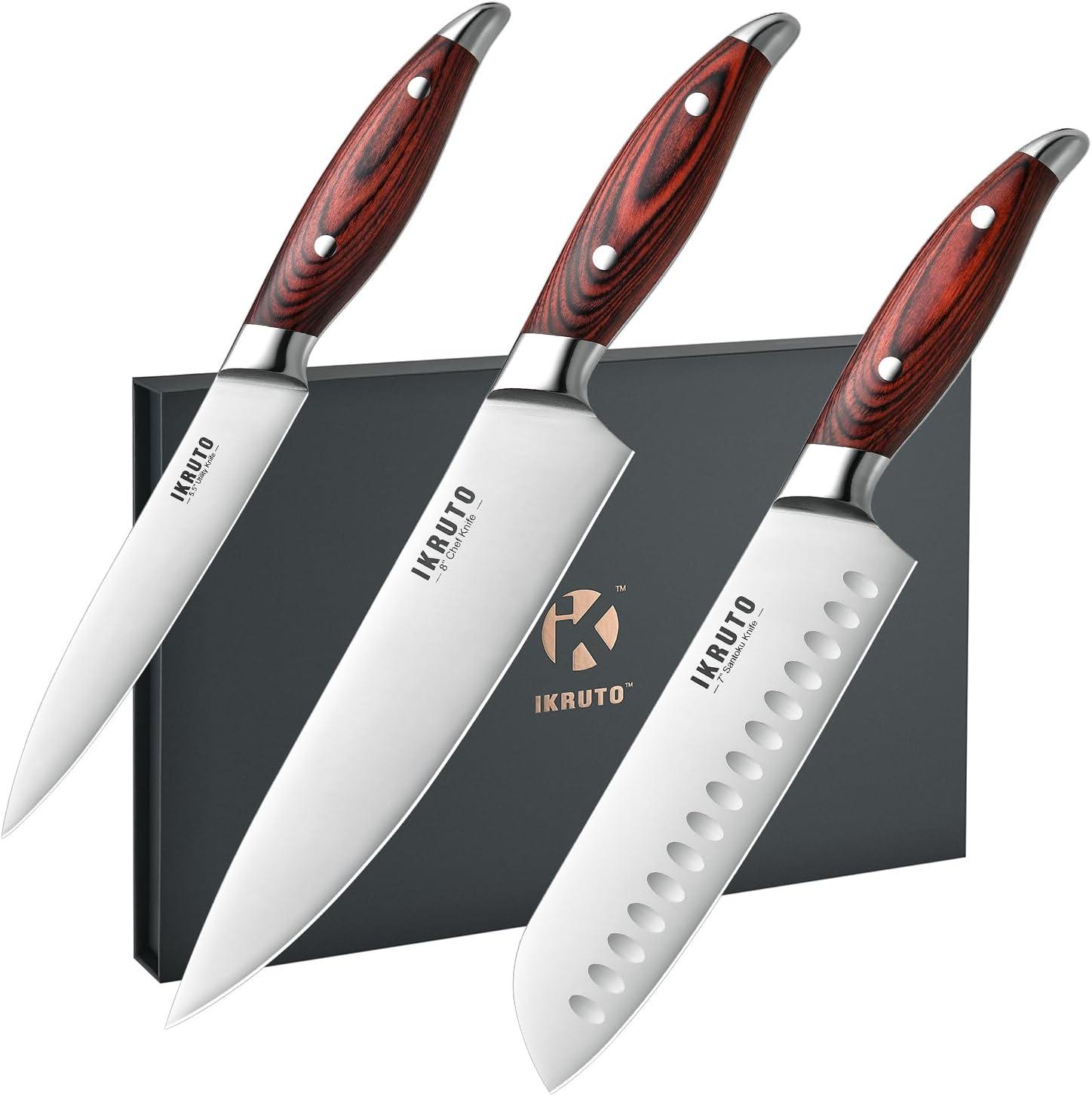 Slice Compared: Sharp Carbon Steel, Pakkawood Handles, and Pro Gift... Kitchen Knife Set Showdown for 2024 Shopping