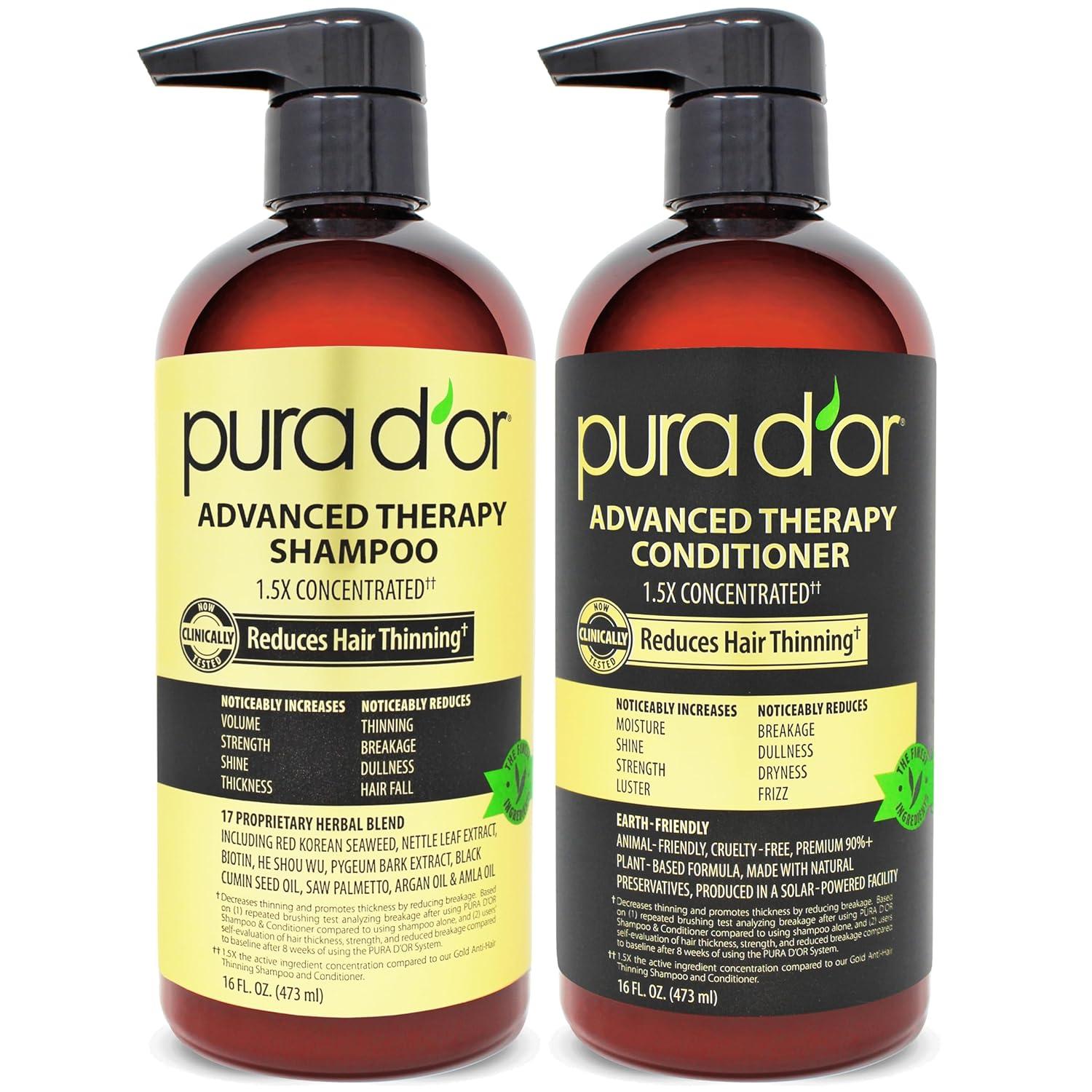 PURA D'OR Showdown: Clinically Tested Versus Herbal Thickening… Hair Care Set Buyer's Insight