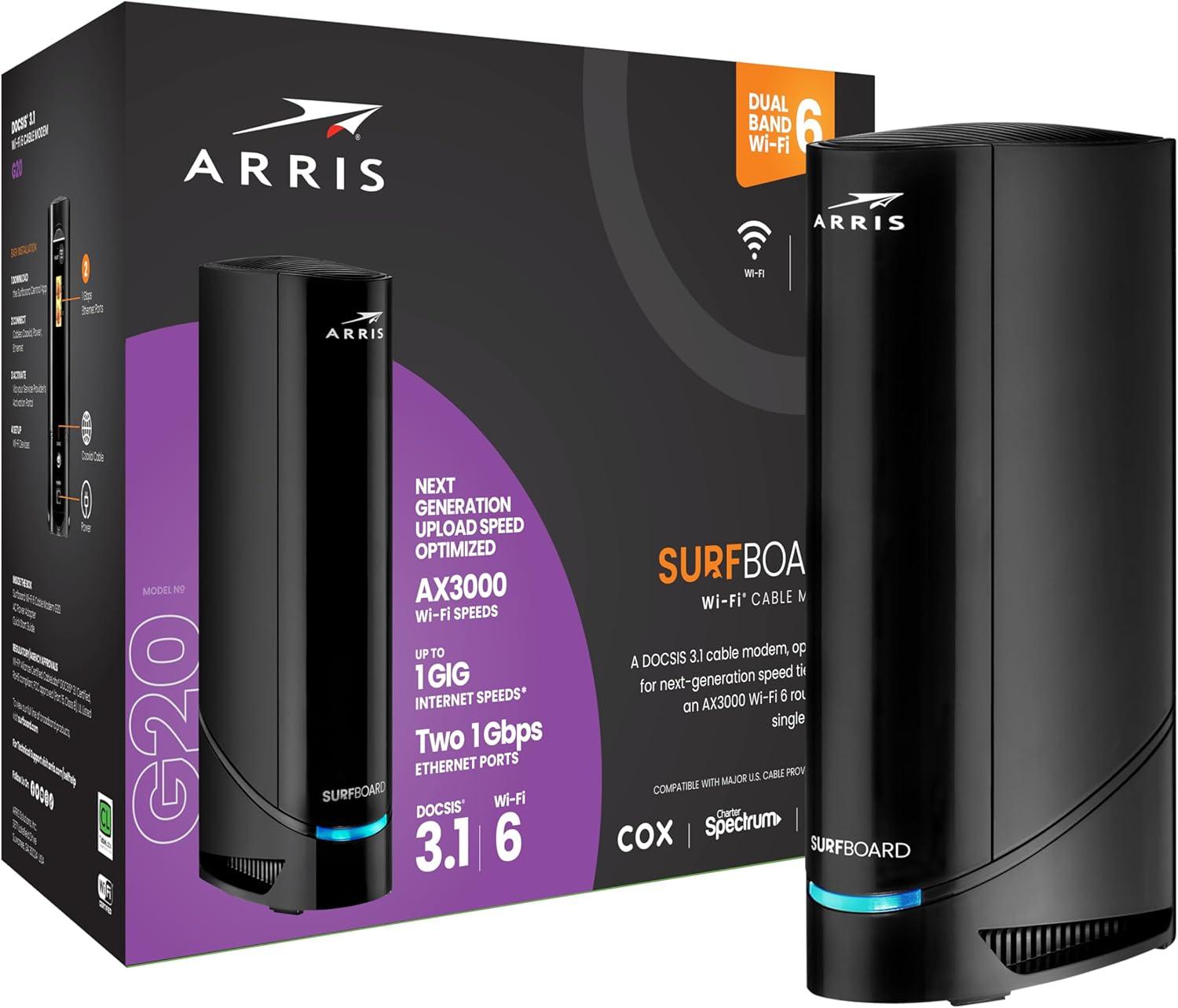 Surprising Speed Showdown: ARRIS G20 vs. Cable Modems – AX3000 WiFi 6