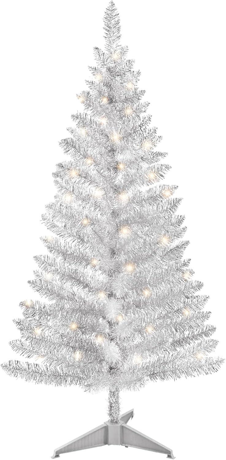 Surprising Lighted vs Tinsel Tree Showdown… More Than You Think… Home Office Holiday Décor