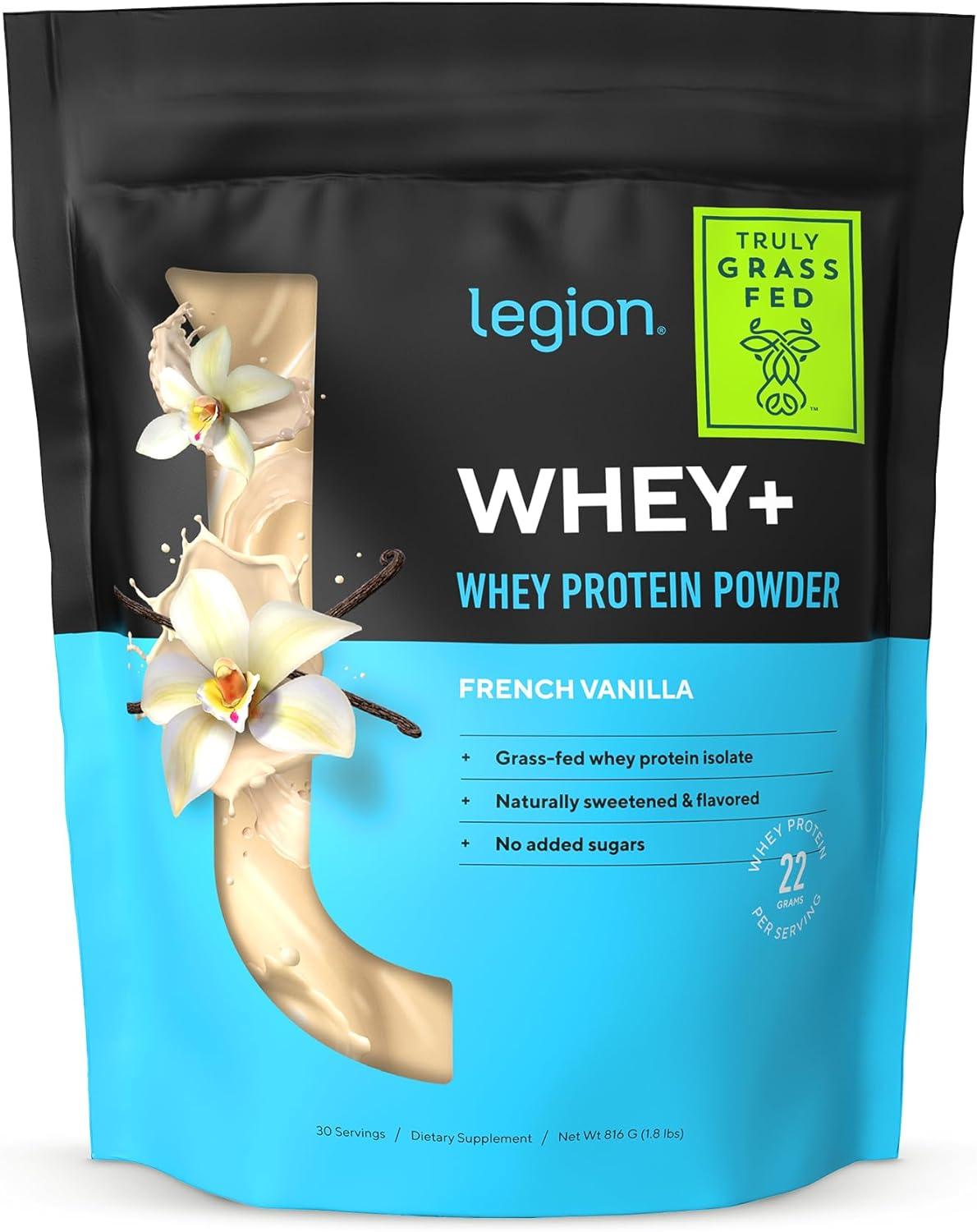 Legion Grass-Fed Whey: Test-Ed vs.stad. Low Carb, Surprising Lean, Natural Gains... Pure Power!