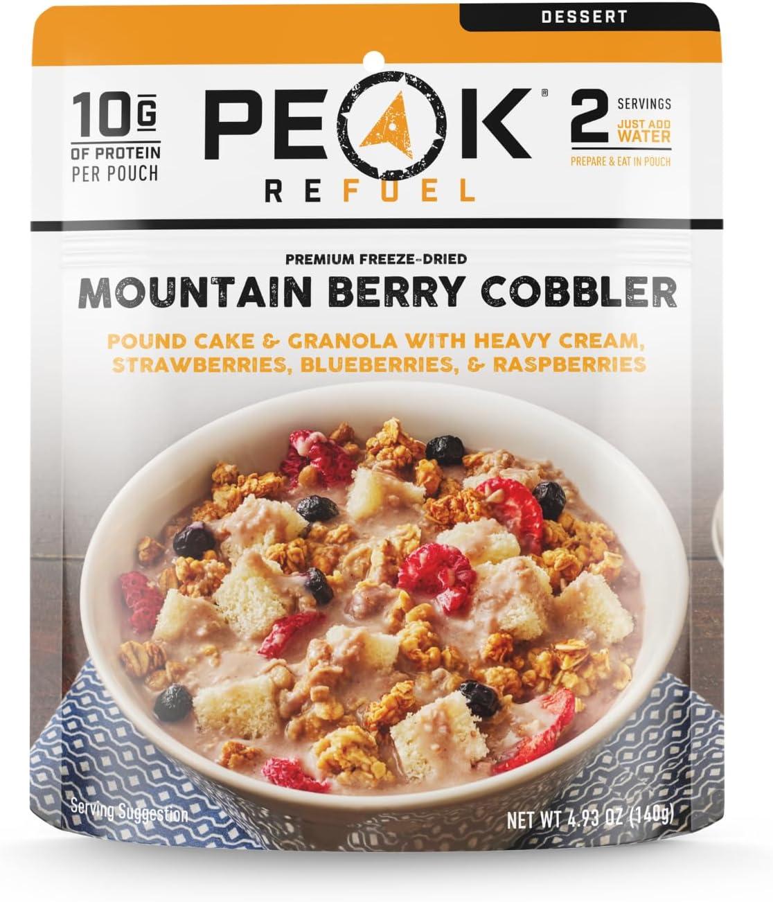 Peak Cobbler vs. Camp Entree: Tested Protein & Real Ingredients... Ideal Survival or Dessert (40)