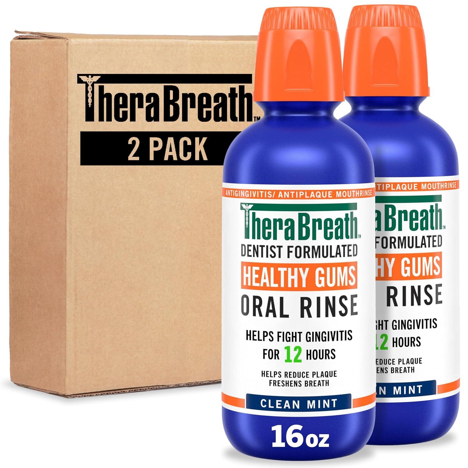 TheraBreath Mouthwash: Tested Versus Gums Antigingivitis... dentist formulated pack!