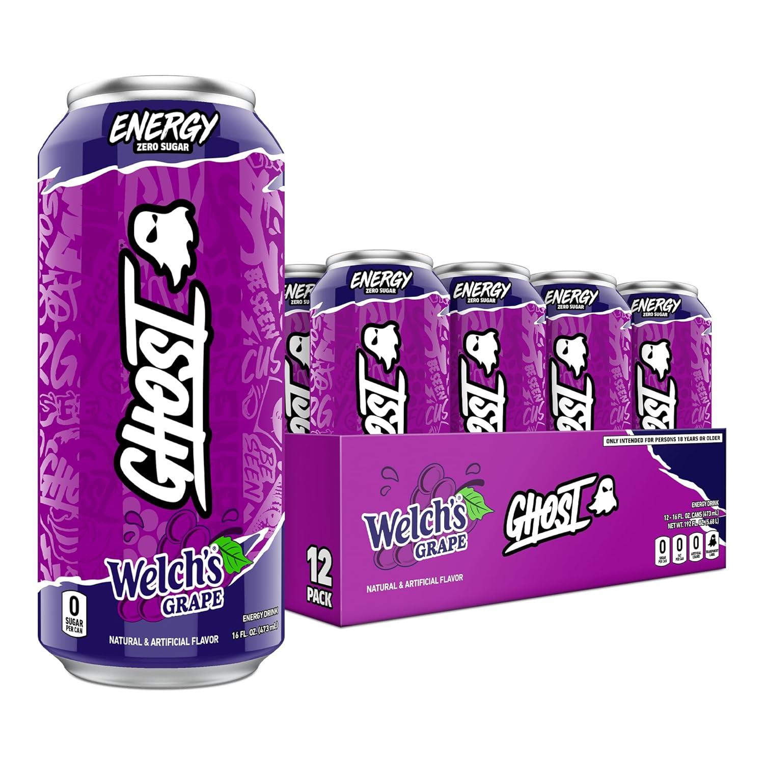 GHOST Grape Versus Welch's: Tested Energy Drinks - 200mg Natural Kick!