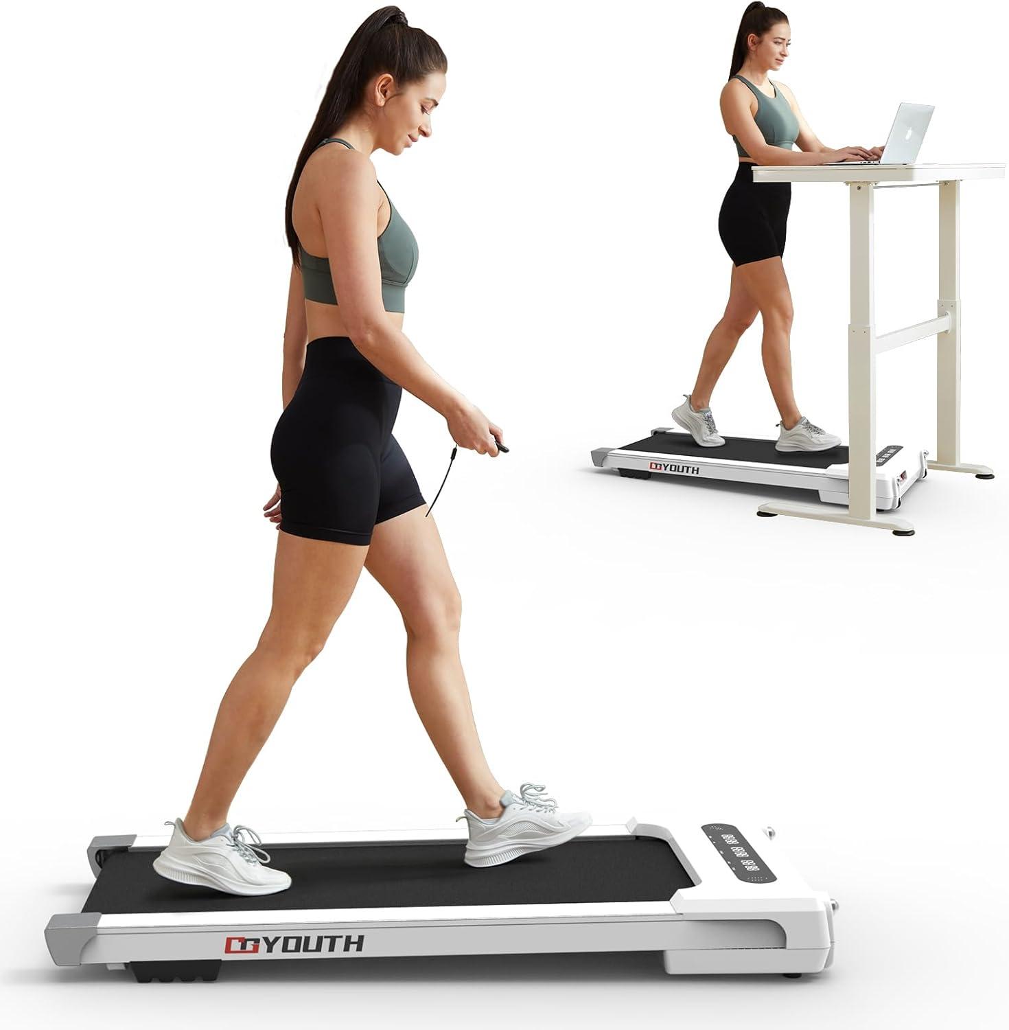 GOYOUTH 2-in-1 Under Desk Treadmill Review… Walk tested vs Jog surprise at home/office