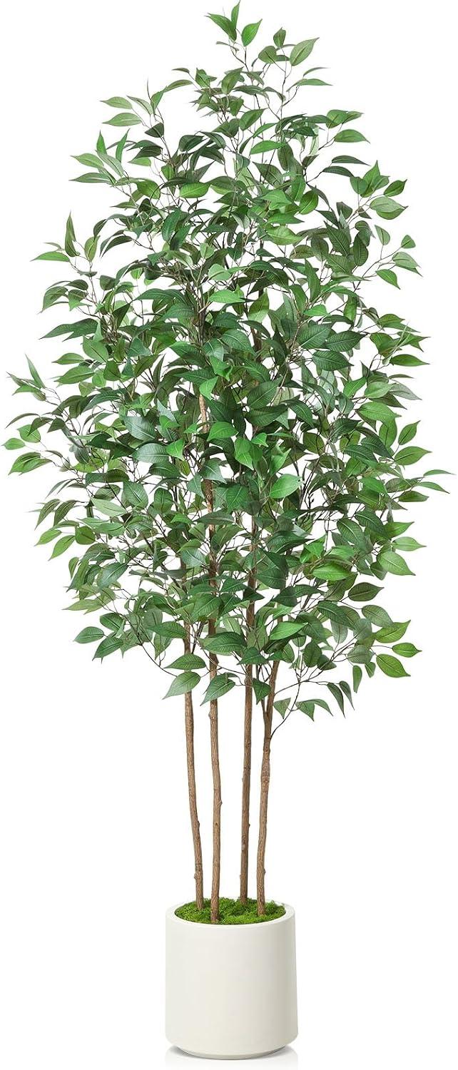 Faux Tree Showdown: White Silk Tested For Home Office Use... Surprising Decor Win!