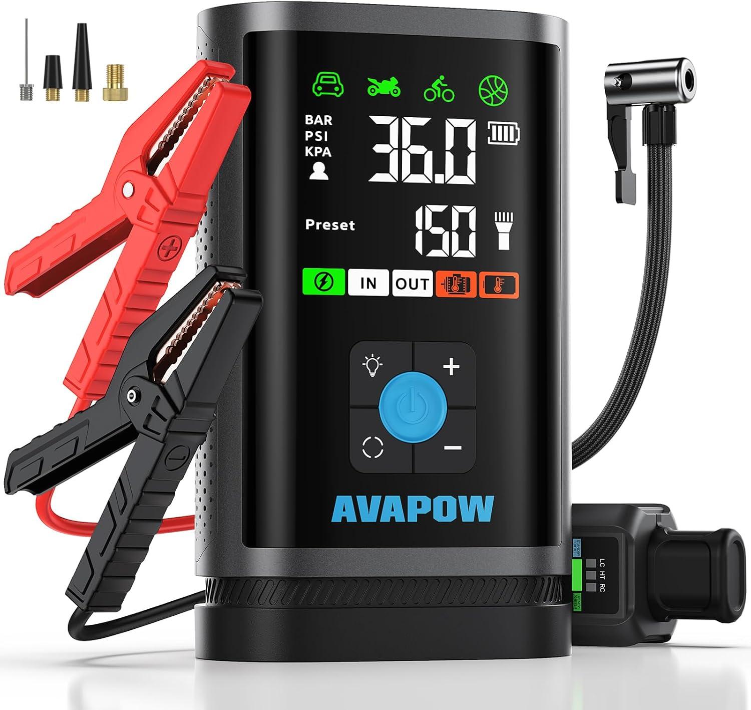 Compared: AVAPOW Jump Starter’s Surprising 150 PSI Pump… Auto Essentials On The Go!