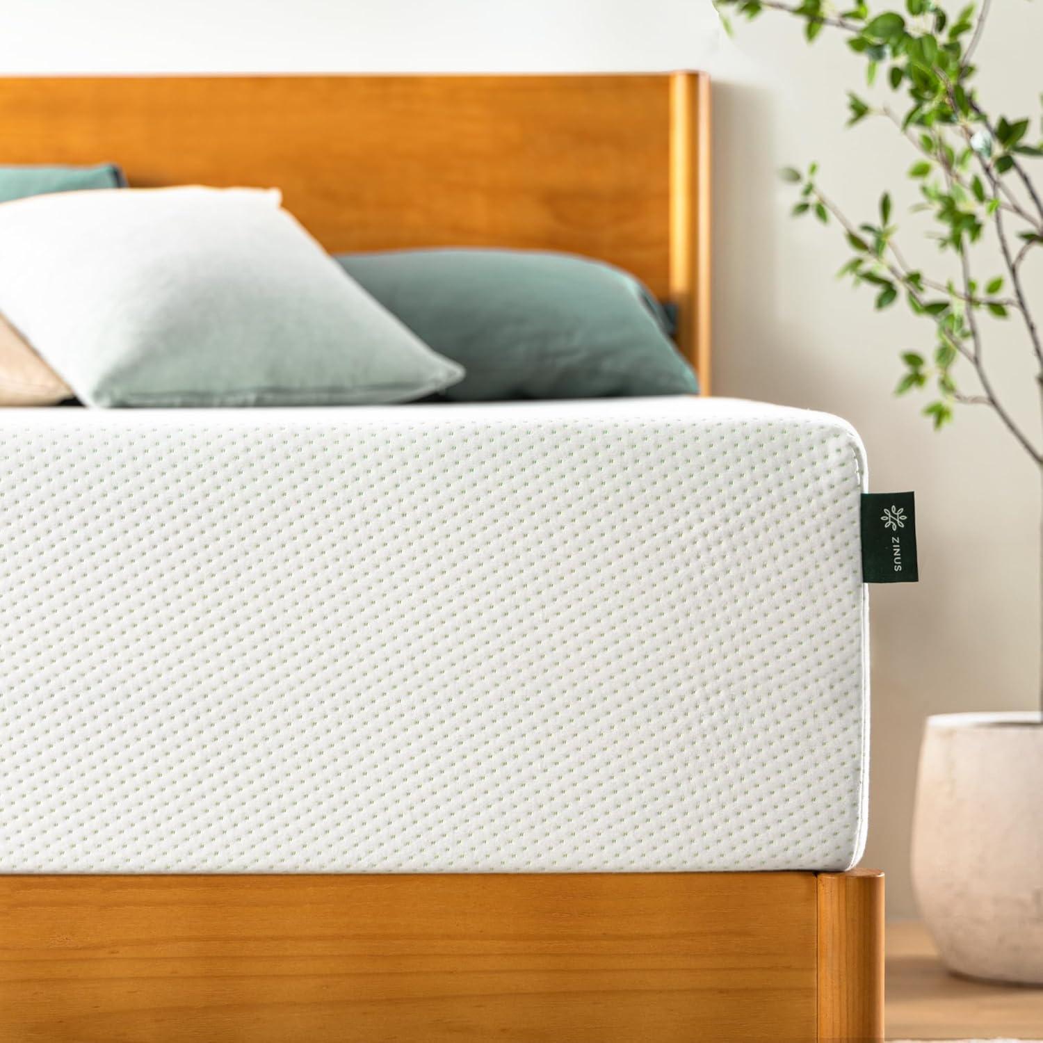Surprising Comfort Showdown: ZINUS Green Tea Foam Bed-In-A-Box… Medium Firm… TesteD… (Queen)