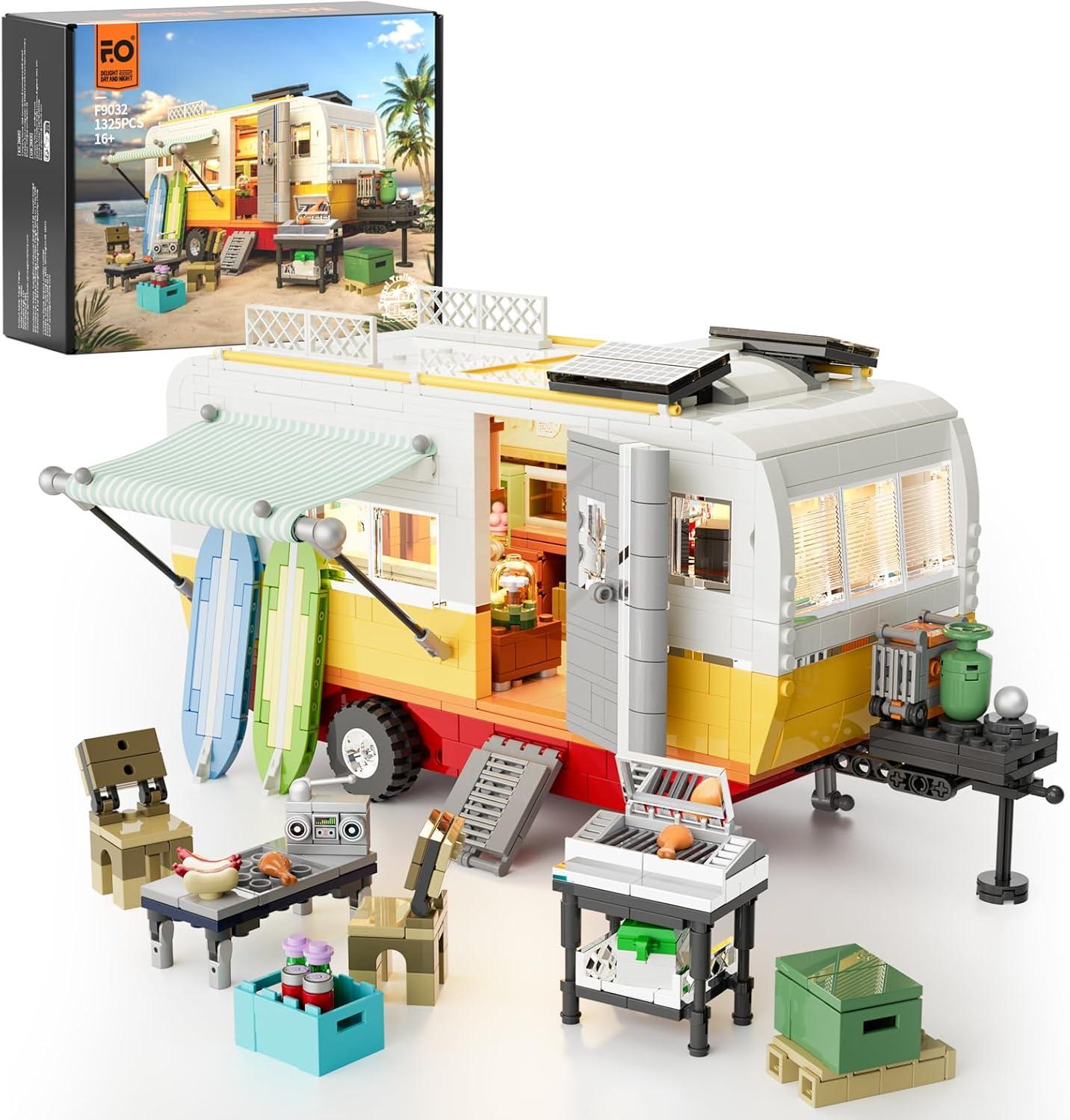 Tested: Travel Trailer Kit Versus Builder's Block--1325 Pcs Camper Van Craft Set