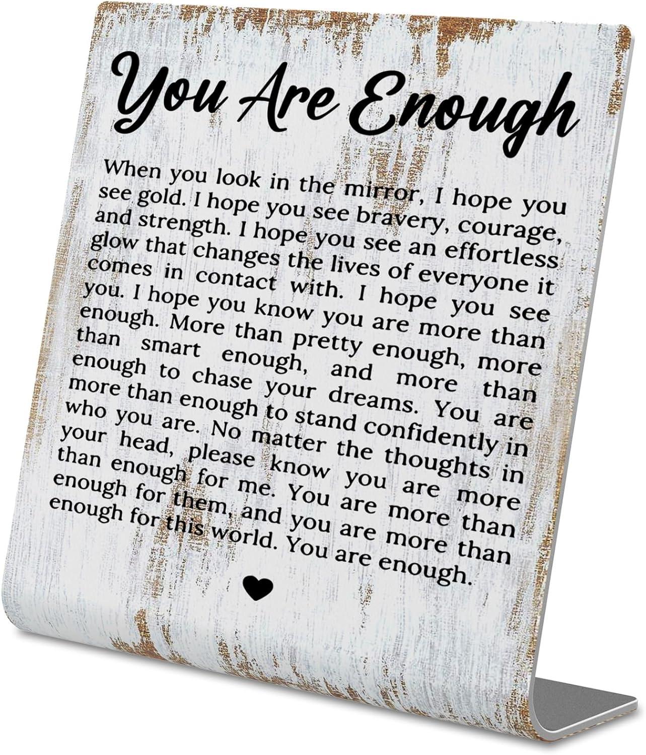 Best Friend's XL Plaque... Tested Versus Sister's Affirmation: Plaque Sign Showdown