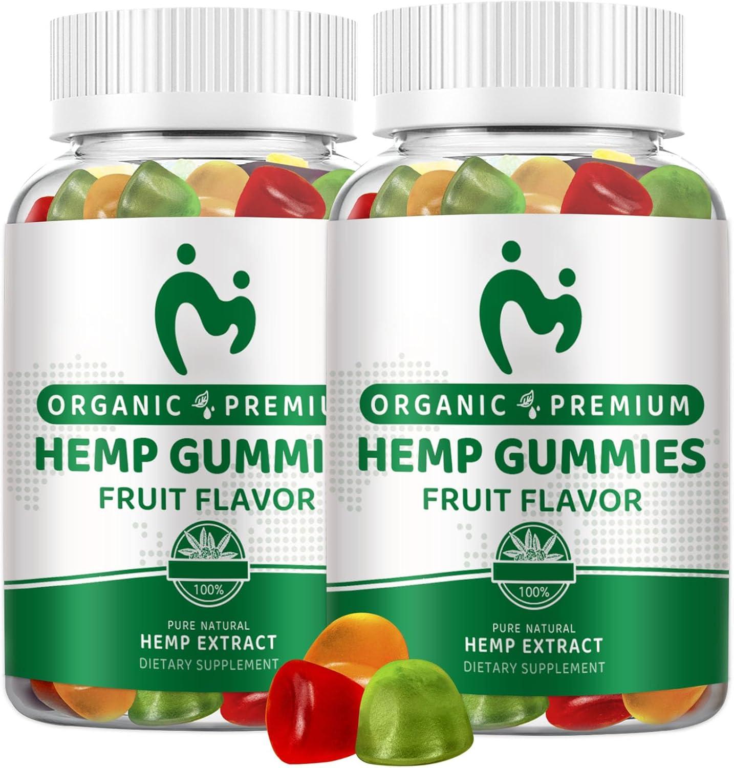 Natural Pain Relief Tested: Compare 2 Pack Hemp Gummies... Vegan & Low Sugar