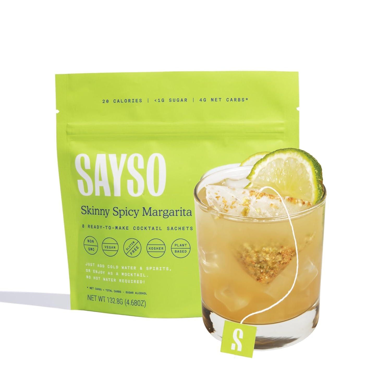 Sayso Margarita Tested: Quick, Low-Cal, Spicy Mixer Shock... Vegan Too