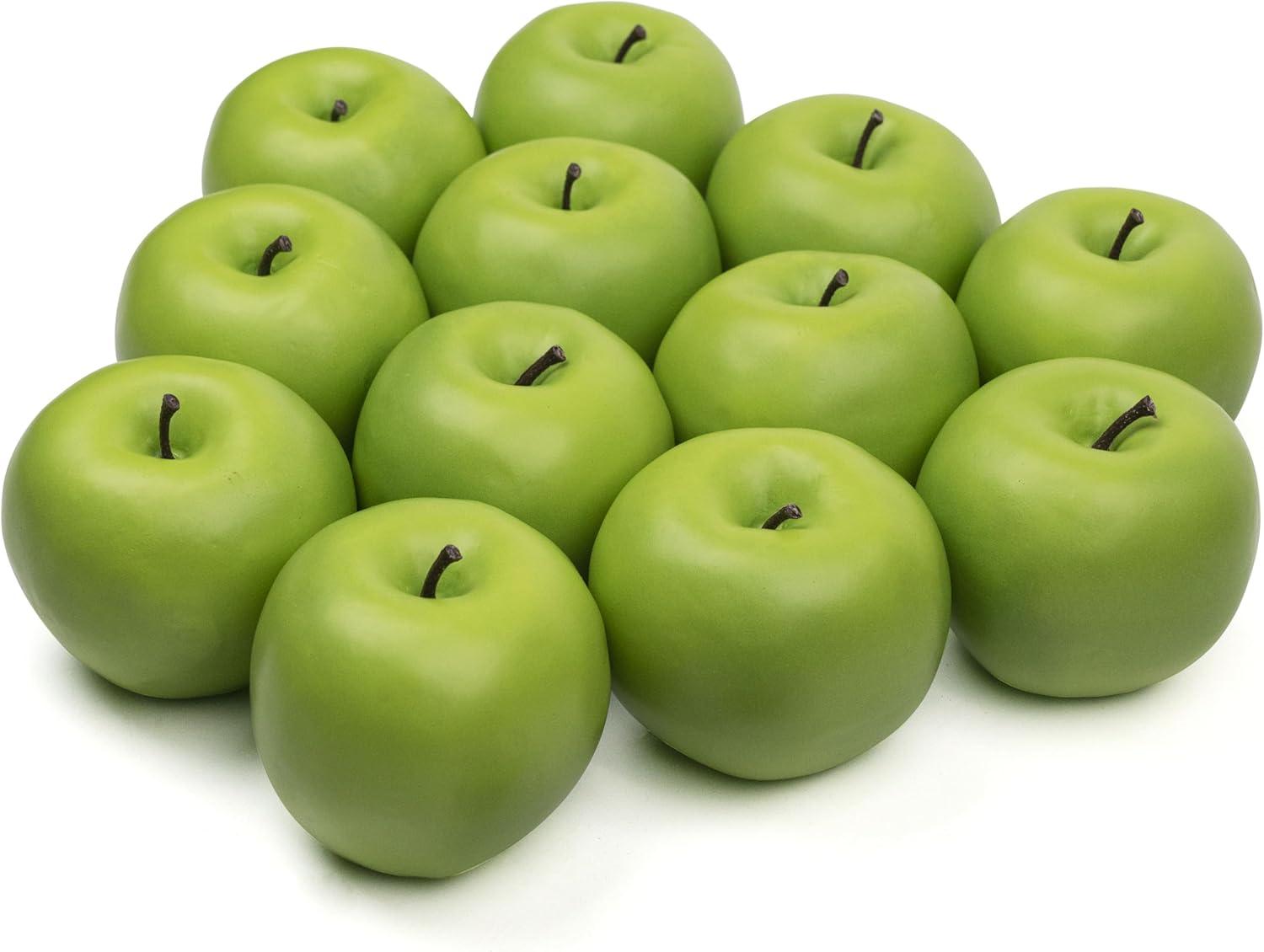Green Fake Apples, 12 Pcs,юрко Compared... Kitchen Decor Trend Uncovered!