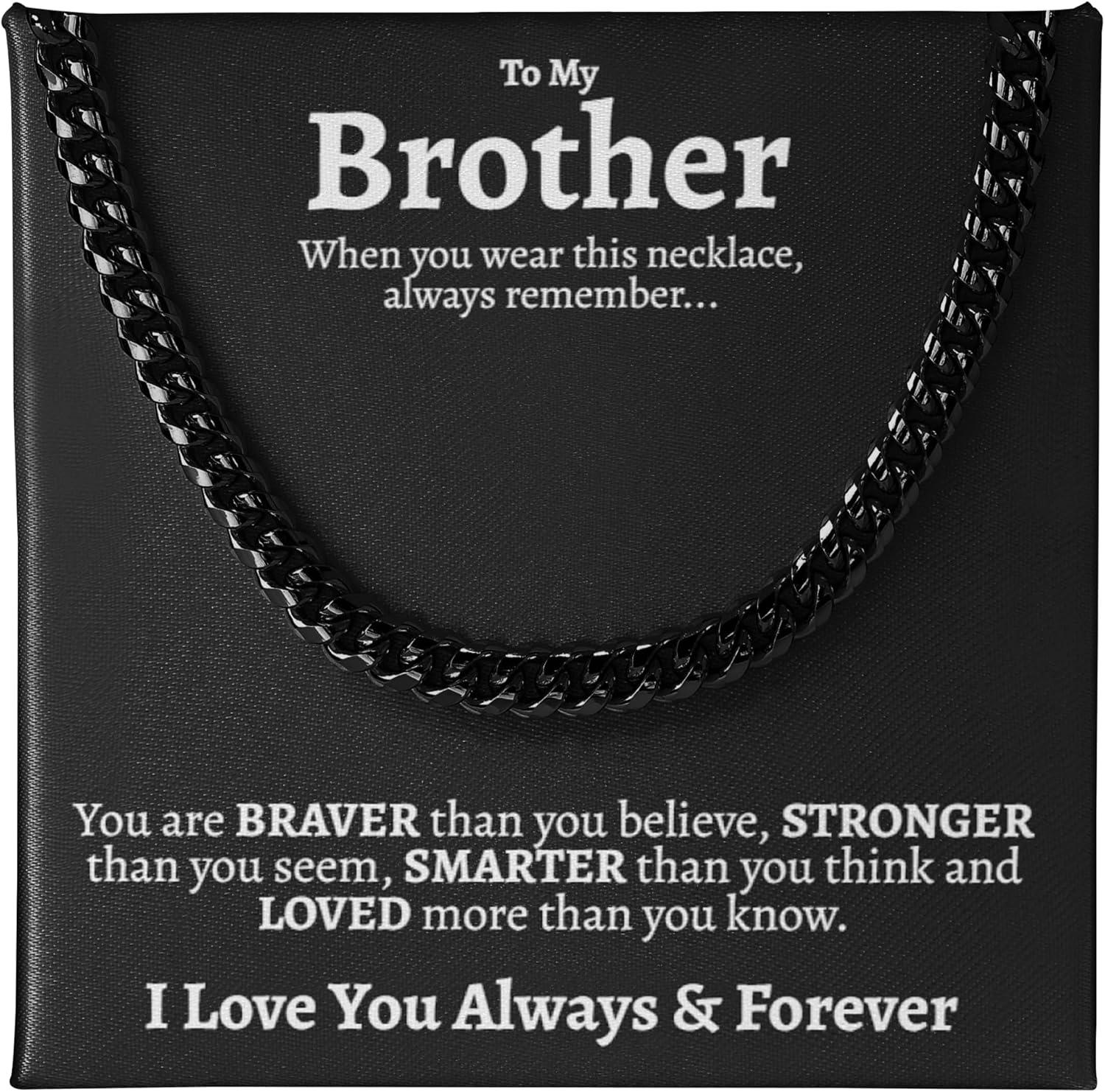 Bracelet's Tested Craft: 7mm Steel Cuban For Brother - Happy Birthday Gift相比之下