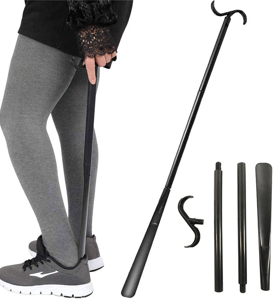 Senior Dressing Made Easy: tested Long Handle Shoe Horn versus Hip Replacements... Surprising Stability!