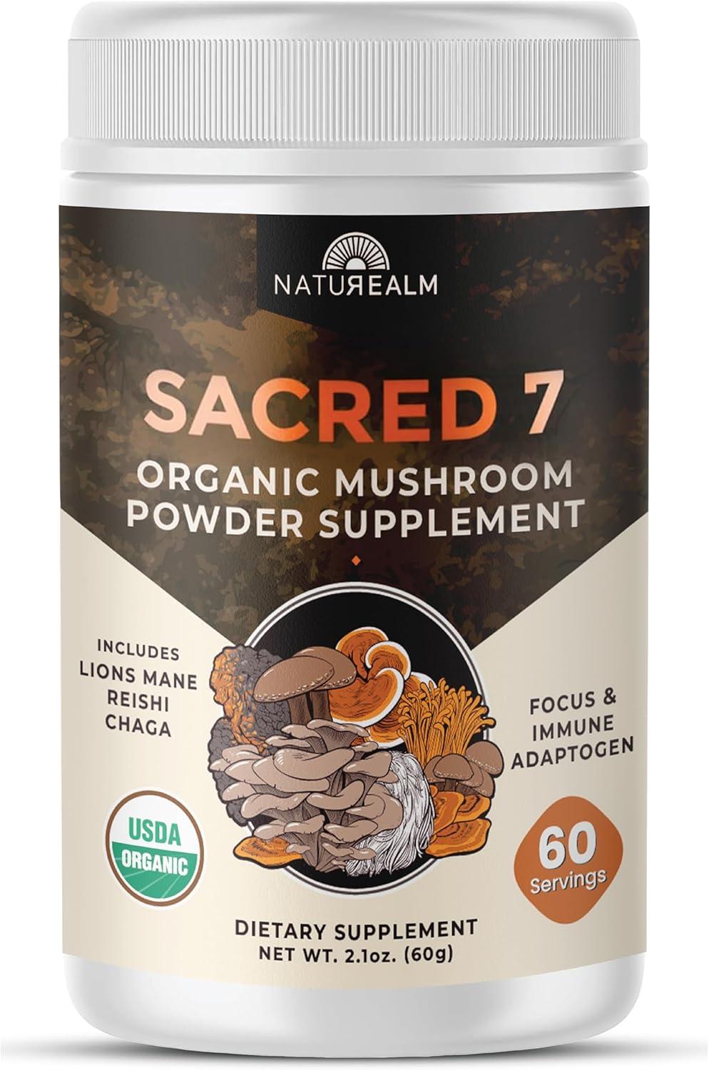 Sacred 7 Mushroom Coffee: Versus powders, tested for purity... organic boost with a surprising twist 🌱