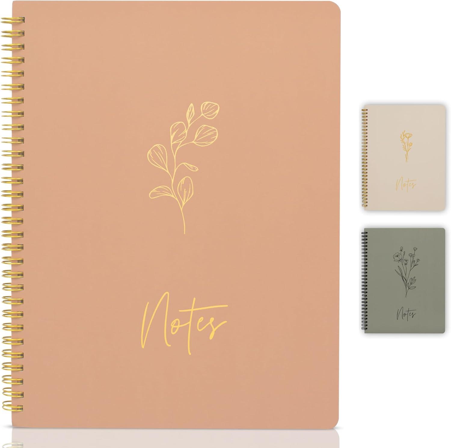 Modern Pink Spiral Notebook: Pockets vs. Lined Pages - Compared for Optimized Notes... College-Style-tested