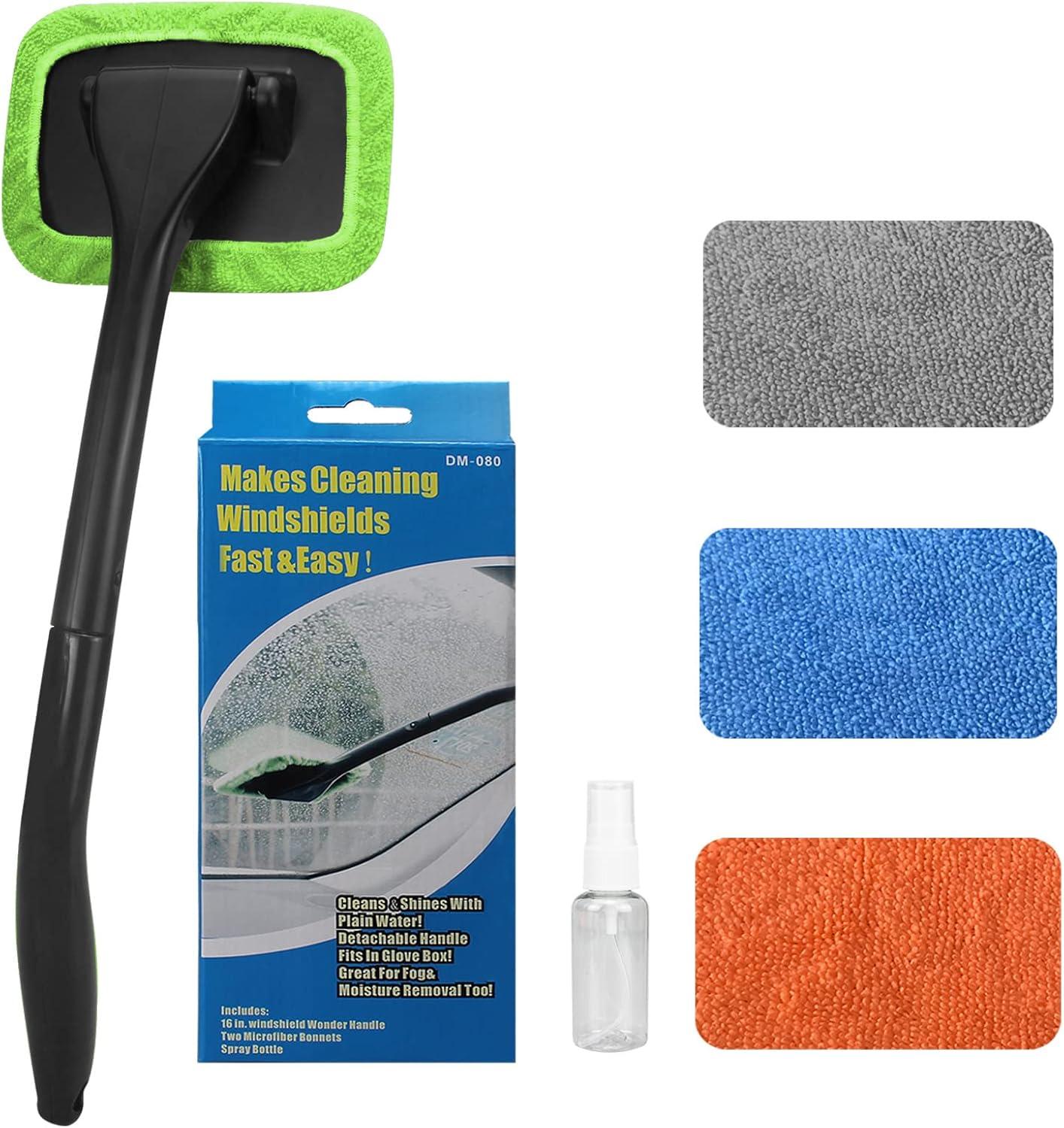 Comparing Cleaned Windshield: Microfiber Pads vs Extendable Handle Tool...Showdown For Auto Glass Wiper