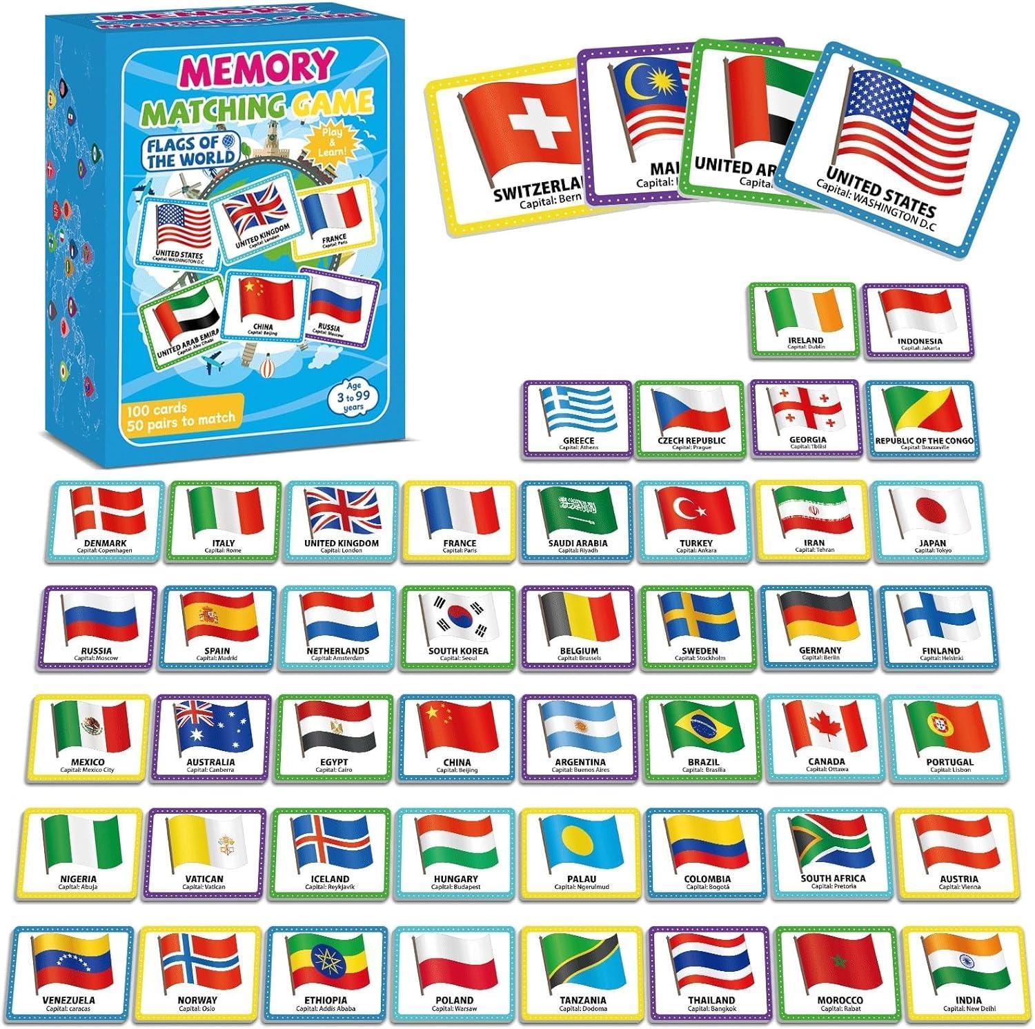 World Flags Game Showdown: Tested Memory Fun for All... Perfect Learning Match!
