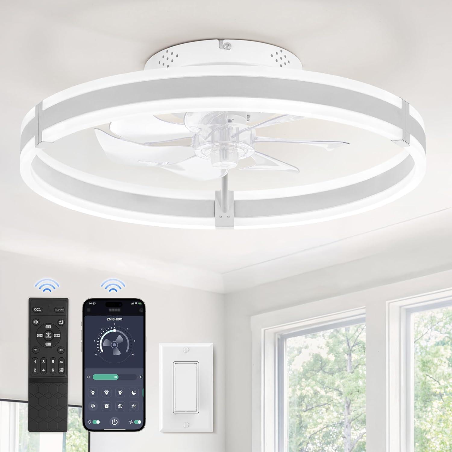 Ceiling Fans Showdown:惊喜 19.7'' Dimmable Light'd Remote Fan